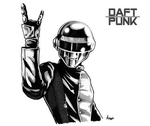 daft punk drawing