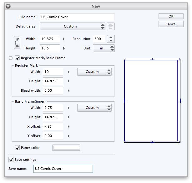 manga size dimensions